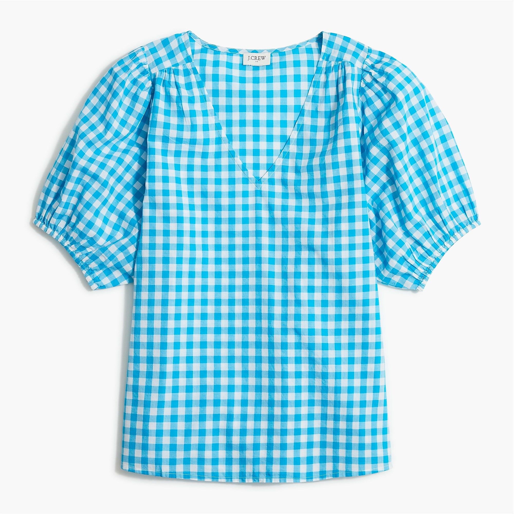 Factory: Cotton V-neck Puff-sleeve Top For Women | J.Crew Factory