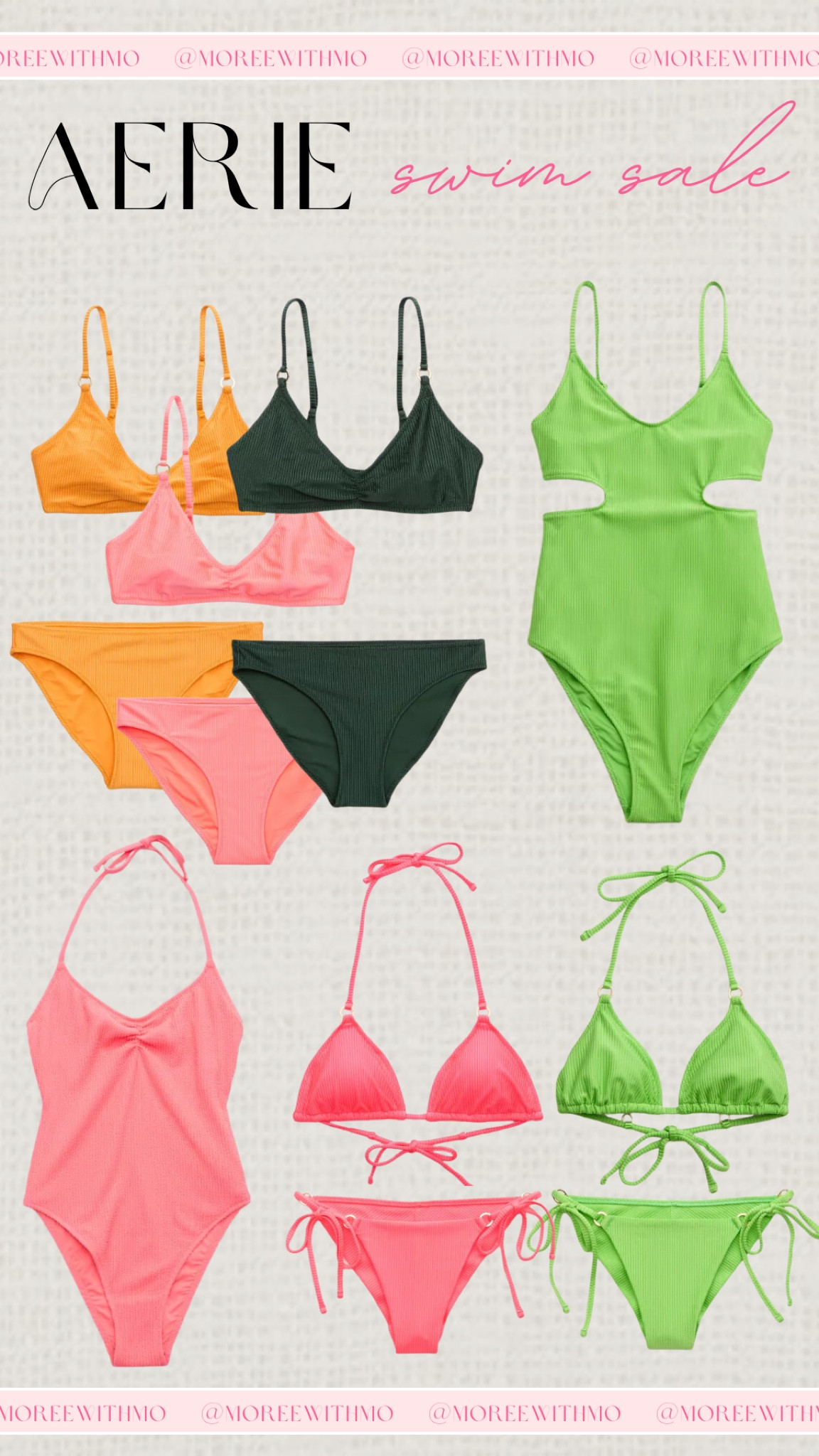 Aerie swimsuits are on sale! You can get bikini tops and bottoms for just $15 each. The sale ends on April 25th, so get yours now!

Swim Outfit
Vacation Outfit
Swimsuit
Resort Wear
Summer Outfit
Spring Outfit
Moreewithmo

#LTKswim #LTKfindsunder50 #LTKsalealert