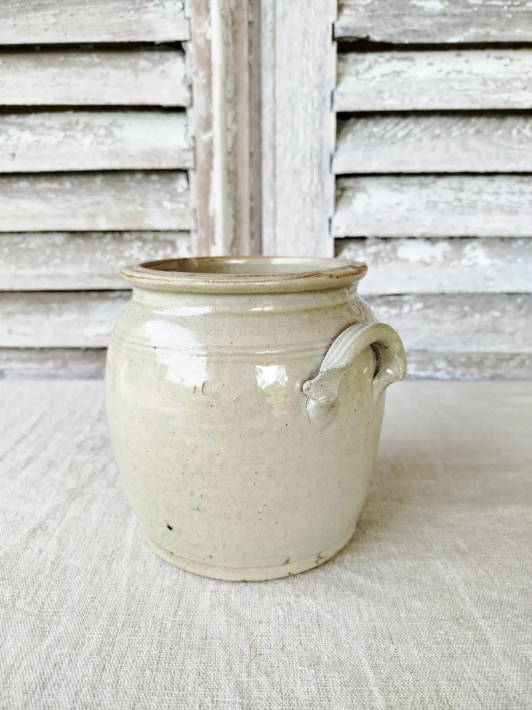 French Confit Pot, Antique Stoneware Pot, Glazed Stoneware Pot, Antique Stoneware Vase. - Etsy | Etsy (US)