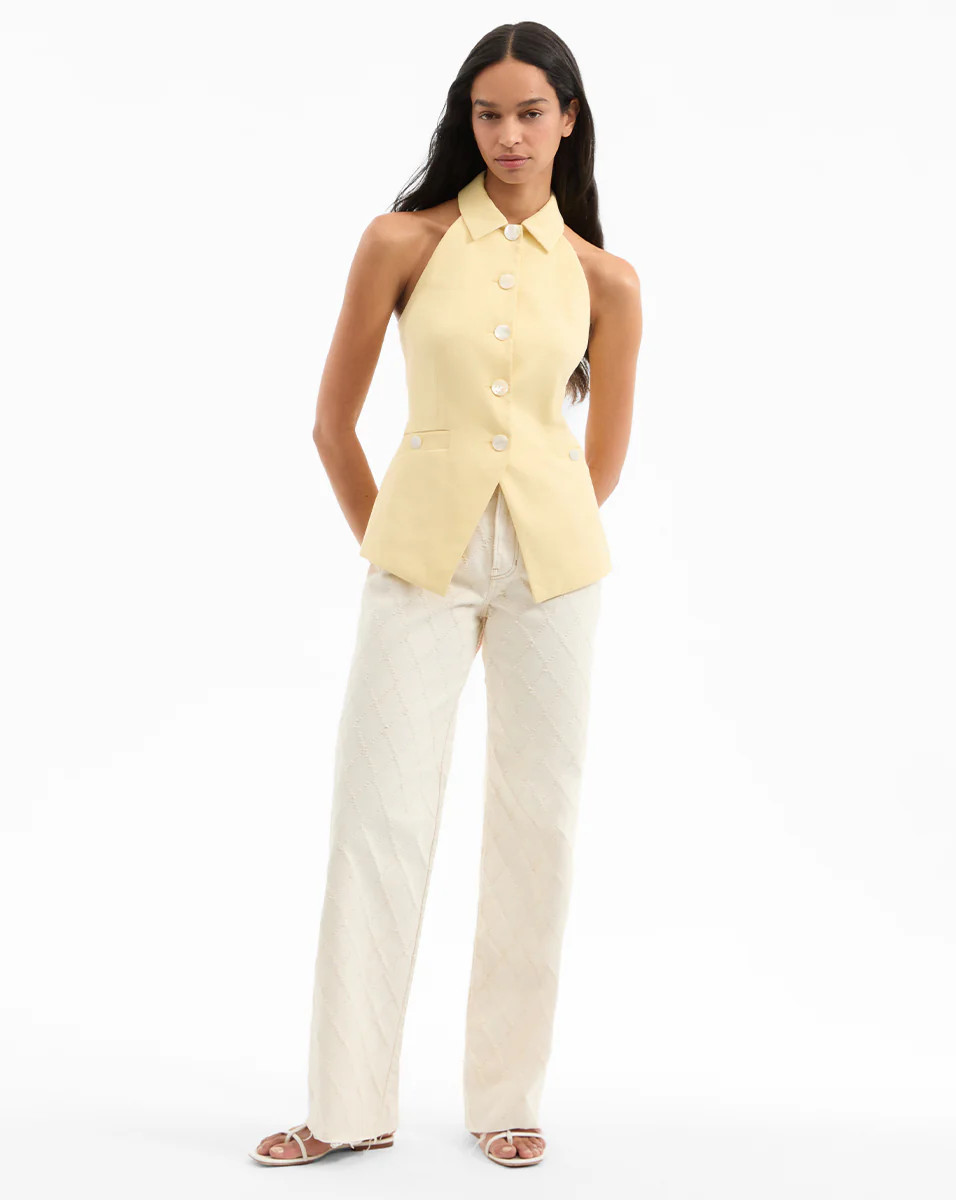 Orlinda Halter Neck Vest | Veronica Beard