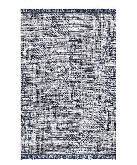 Gray Patchwork Stripe Statik Indoor/Outdoor Rug | Zulily