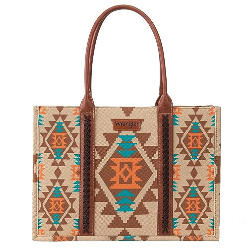 Wrangler Tote Bag for Women Western Shoulder Purses Boho Aztec Satchel Hobo Handbags WG2203-8119TN | Amazon (US)