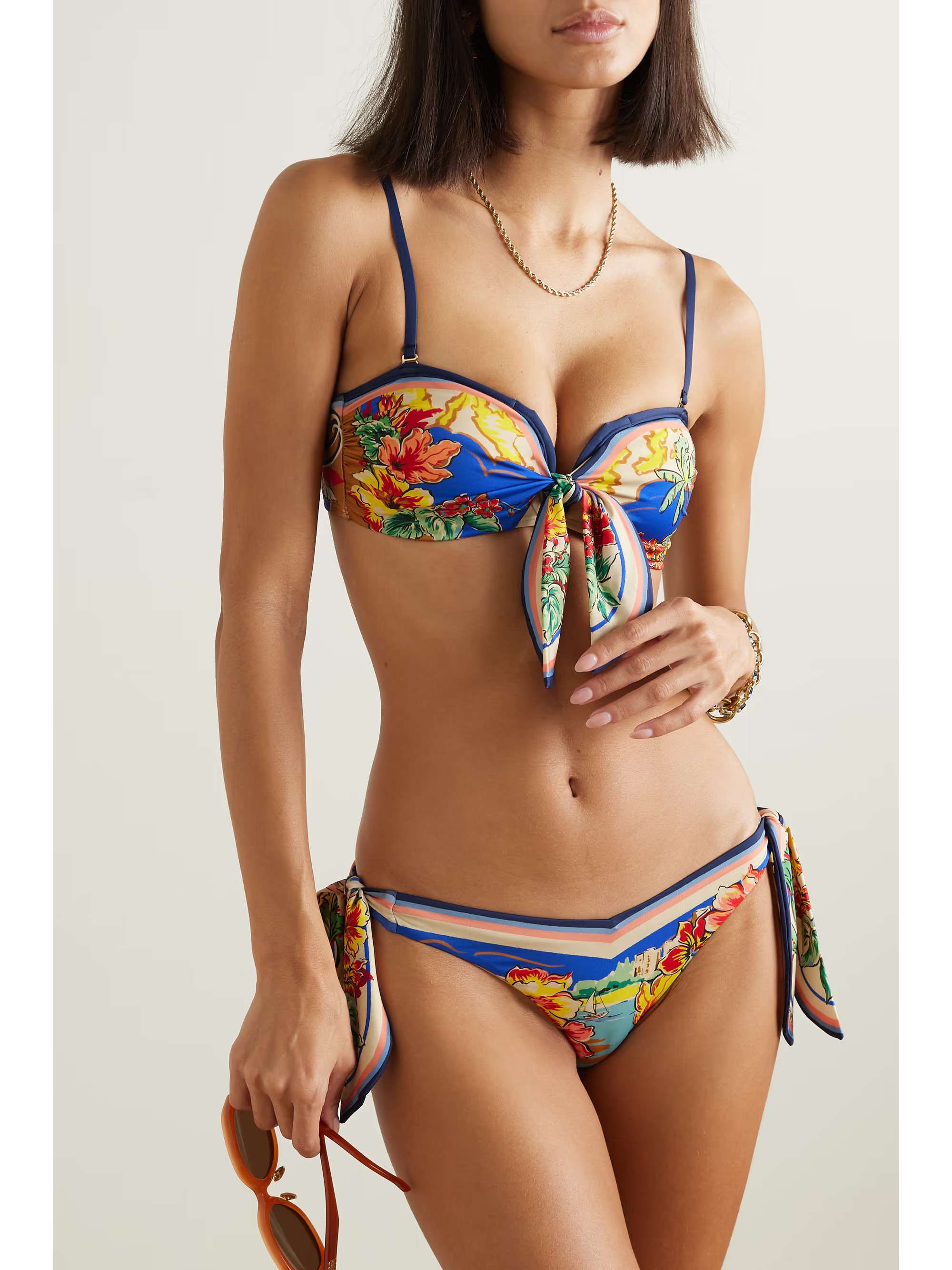 Alight tie-detailed printed bikini | NET-A-PORTER APAC