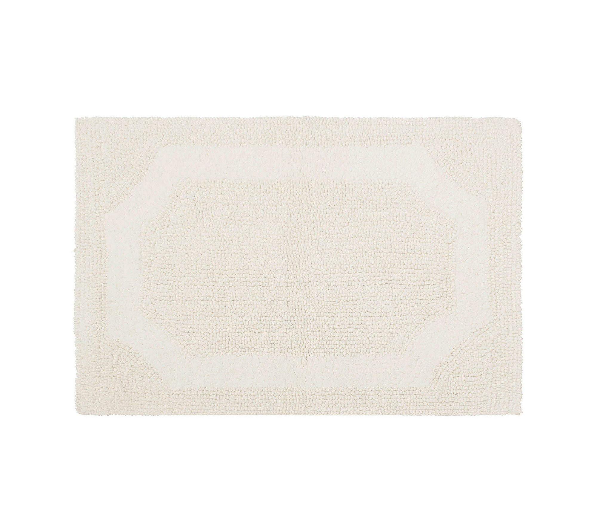 Laura Ashley Reversible Cotton 21 x 34 in. Bath Mat, Ivory | Amazon (US)