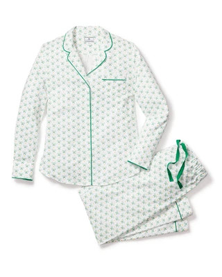 Women's Twill Pajama Set in Match Point S | Petite Plume