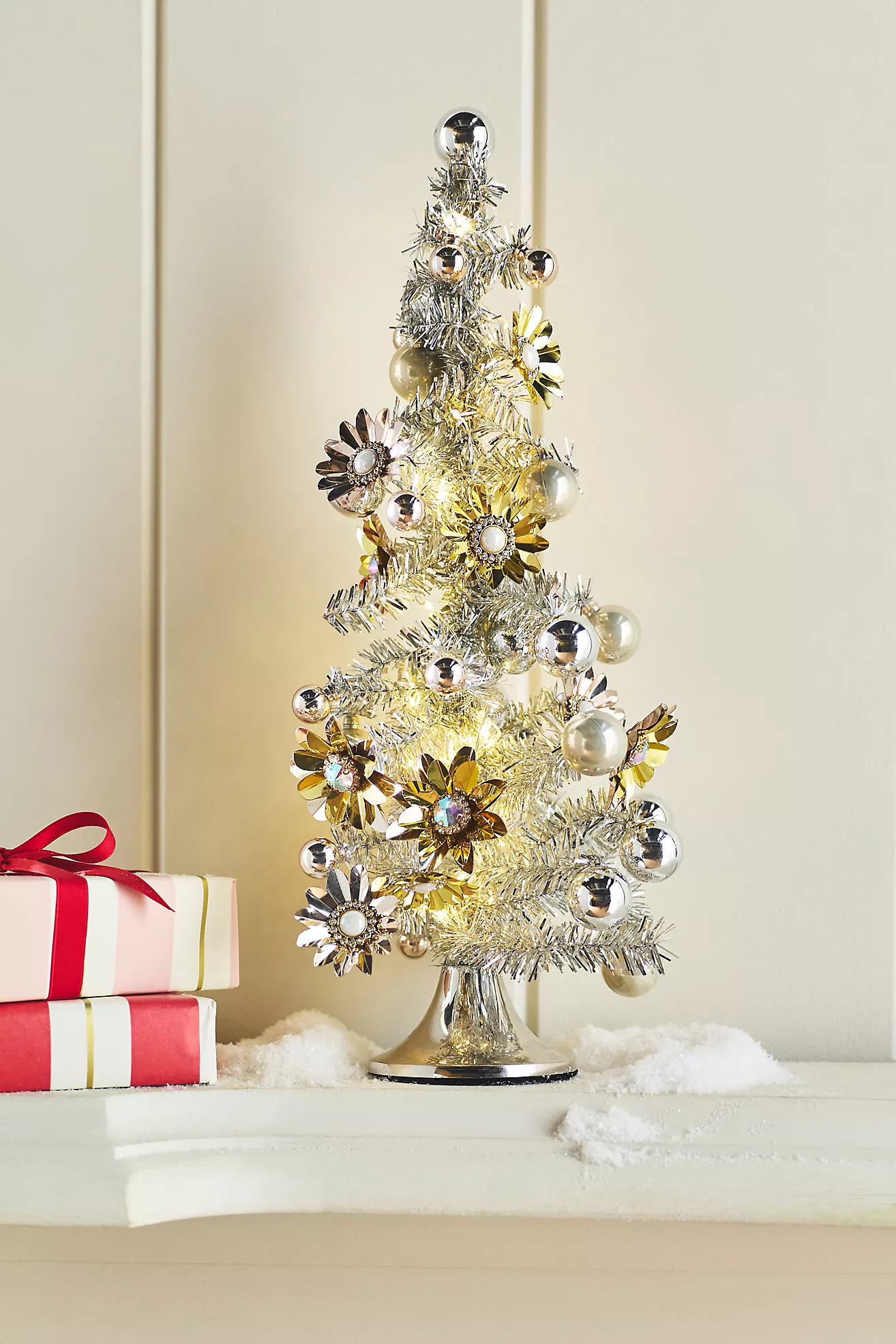 Tinsel Tree Light-Up Decorative Object | Anthropologie (US)