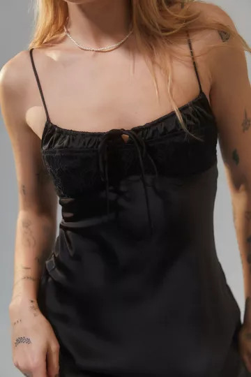 UO Perrie Lace-Inset Slip Dress | Urban Outfitters (US and RoW)