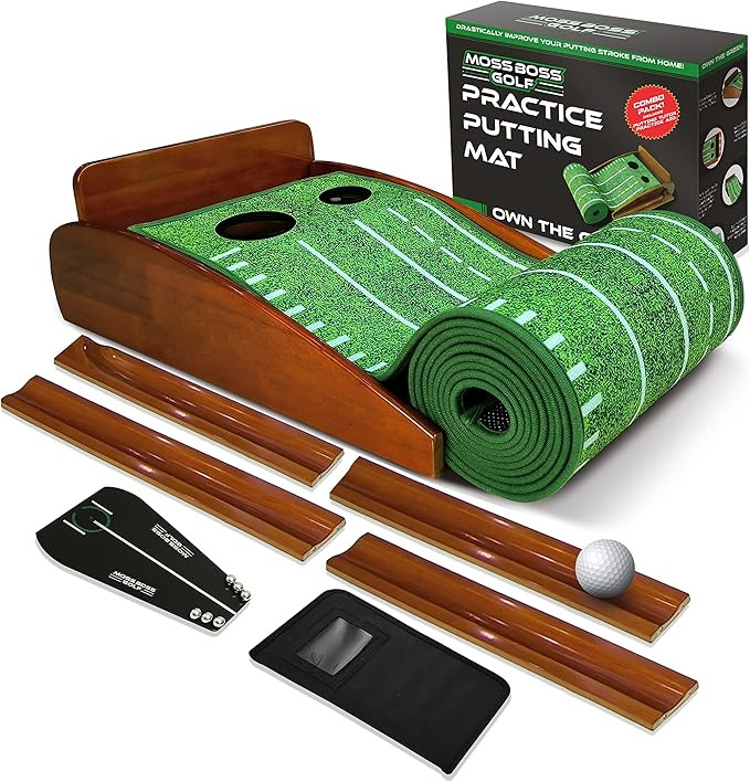 Moss Boss Golf Practice Putting Mat with Putting Mirror or Putting Tutor Aid - Indoor Golf Practi... | Amazon (US)