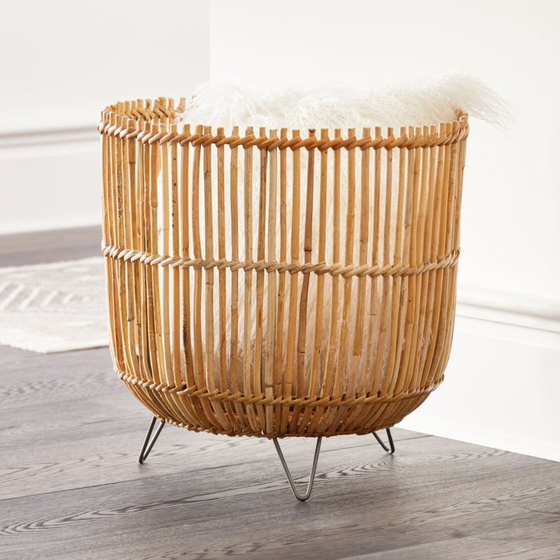 Palos Basket on Stand + Reviews | Crate and Barrel | Crate & Barrel