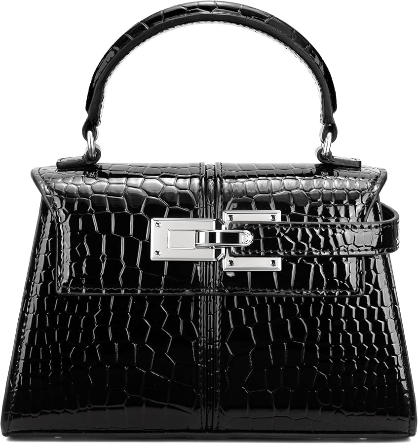 Women's Top Handle Handbag, Vegan Leather Top Handle Design with Adjustable Strap, Fashion Commut... | Amazon (US)