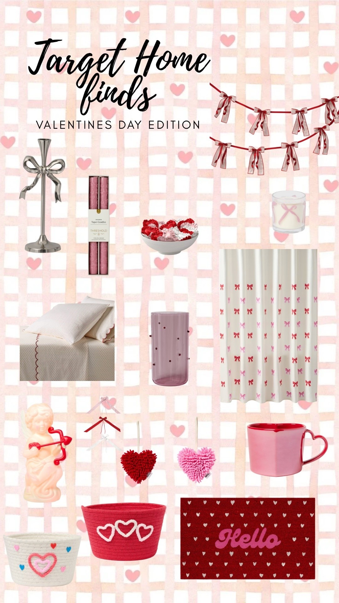 The Coquette aesthetic has officially arrived at Target for Valentine’s Day! 🎀✨ Between the bow garlands, the silver bow taper holders, and the bow-printed shower curtain, I want it all. These pieces are perfect for adding a soft, feminine touch to your home for February and beyond. 🕯️💖
Everything is super affordable and linked for you below! 🛍️
Tap the link in my bio to shop! #TargetStyle #Grandmillennial #BowAesthetic #ValentinesDay2026 #HomeDecorInspo

#LTKSeasonal