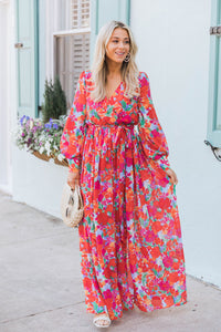 My Dearest Darling Watercolor Floral Maxi Dress | The Pink Lily Boutique