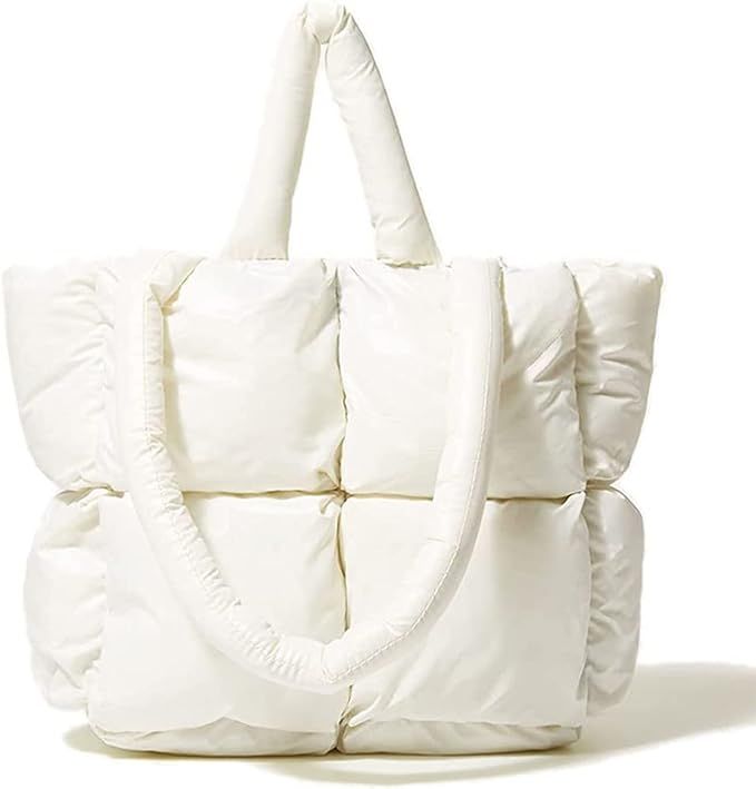 Quilted Nylon Pasta Puffer Tote Bag 