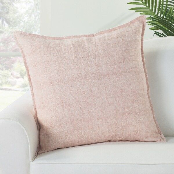 Bay Solid Light Pink Poly Throw Pillow 22 inch | Bed Bath & Beyond