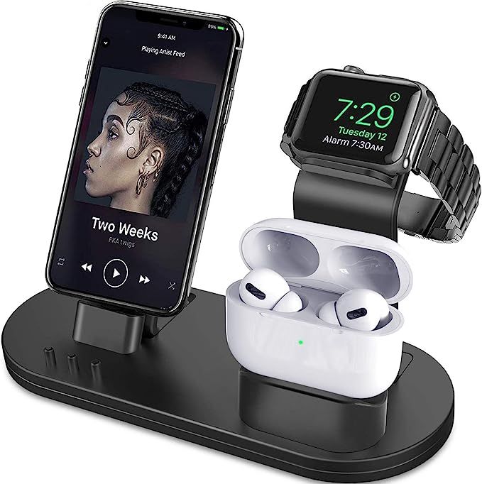 OLEBR 3 in 1 Charging Stand Compatible with iWatch Series 6/SE/5/4/3/2/1, AirPods Pro and iPhone ... | Amazon (US)