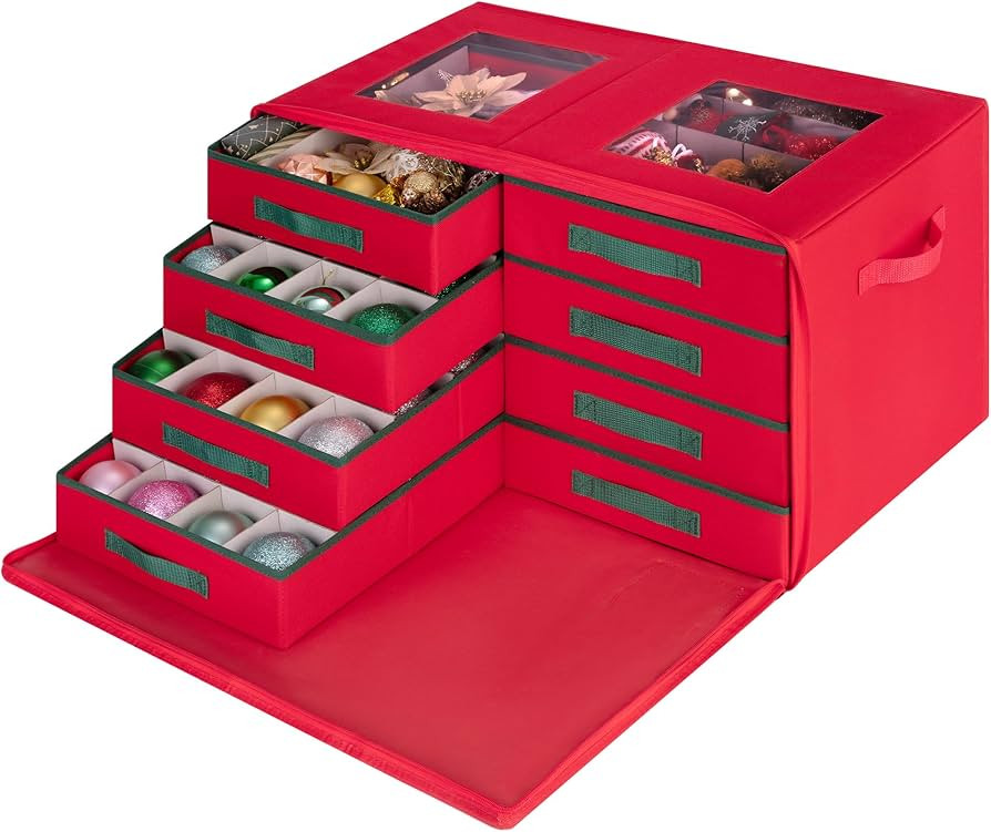 StorageWorks Christmas Ornament Storage, Stores up to 128-3" Ornaments, Christmas Ornament Storag... | Amazon (US)