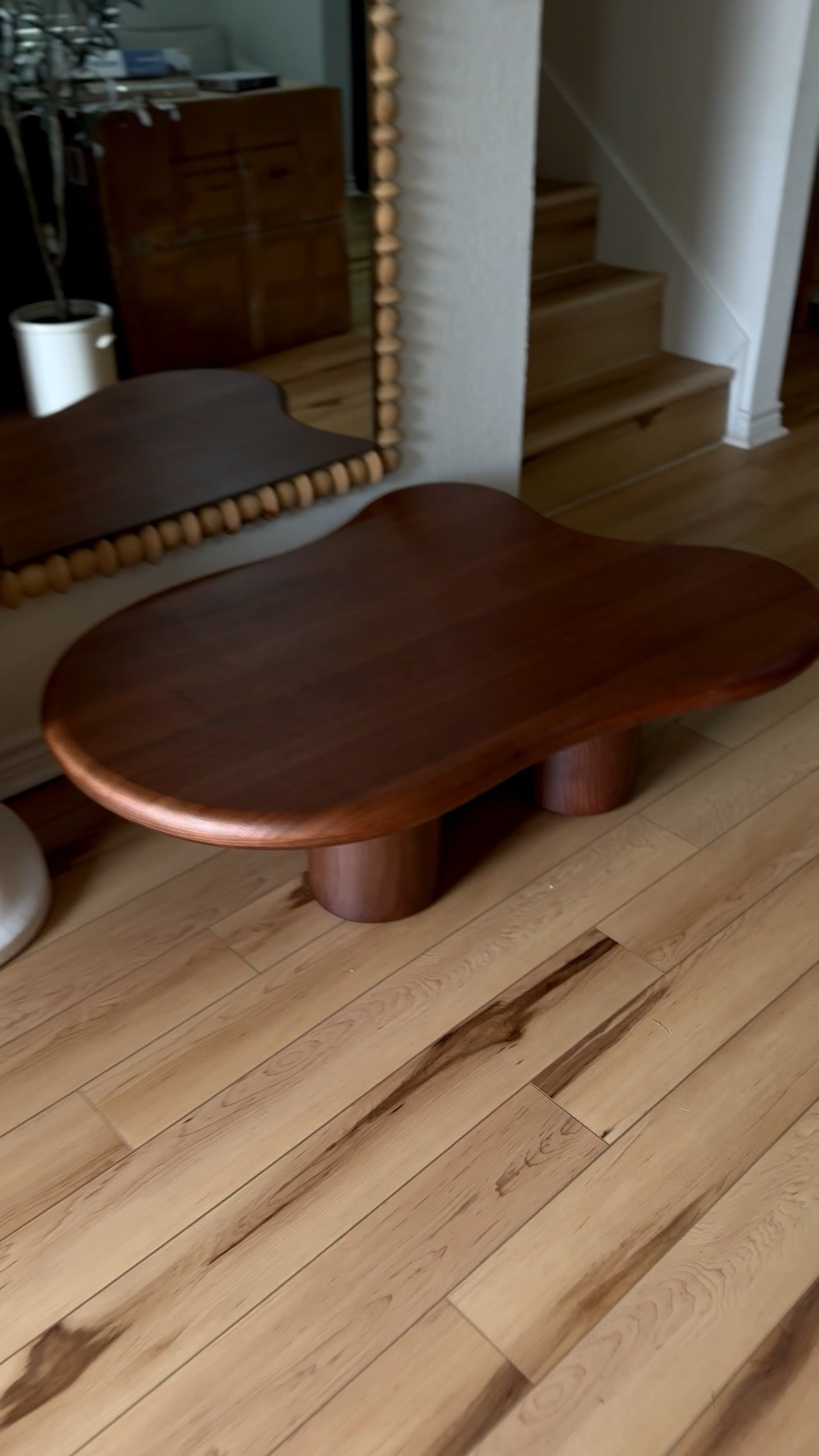 Short wood cloud shape coffee table 

#LTKHome