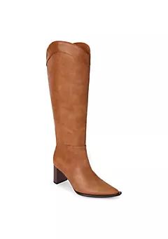 Knee high western-inspired boot on straight heel. | Belk