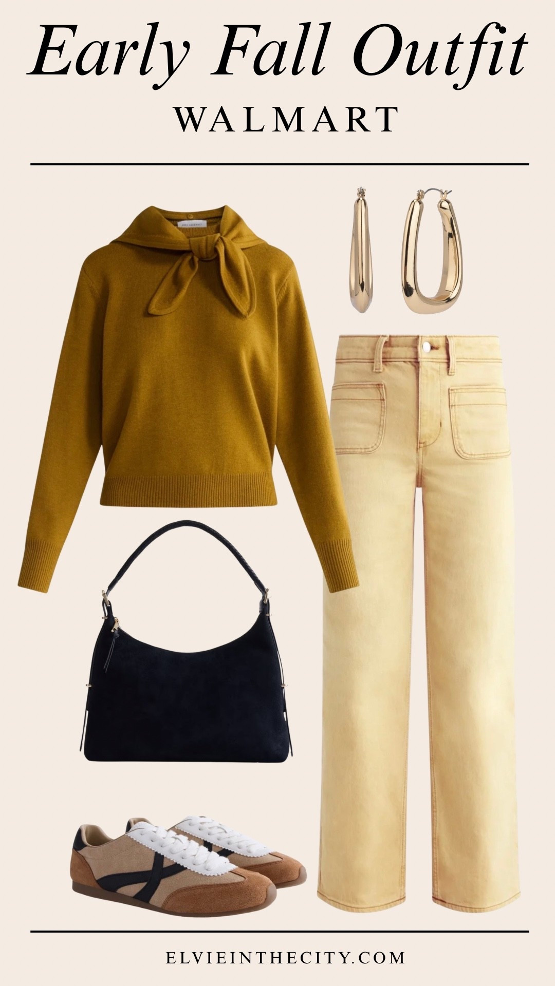 This early fall outfit from Walmart includes a cropped crewneck sweater with a scarf, high rise patch pocket jeans, a black top zipper shoulder bag, lace up sneakers, and gold toned earrings. 


Walmart finds, fall outfits, over 50 style, midlife fashion, petite fashion,midlife women, affordable fashion, fashion over40

#LTKOver40 #LTKPetite #LTKmomlife