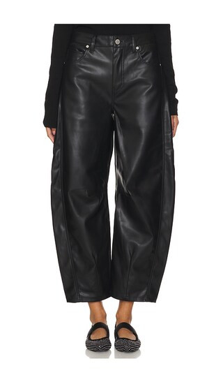 Barrel Leg Faux Leather Pant in Evening Routine | Revolve Clothing (Global)