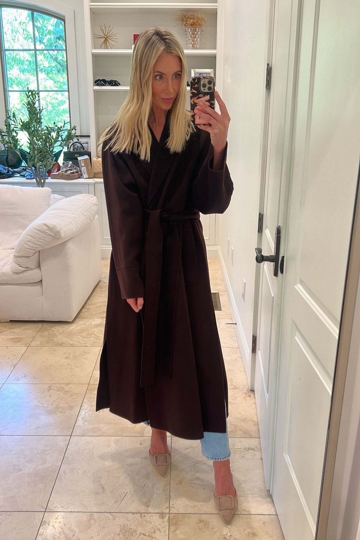 Stunning wine color coat. Obsessed. Nice and oversized - get your normal size. 

#LTKStyleTip #LTKSaleAlert