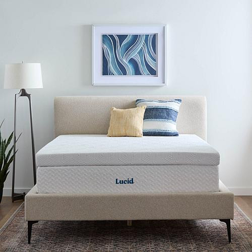 4” Lavender and Gel Memory Foam Mattress Topper, Twin XL | HSN