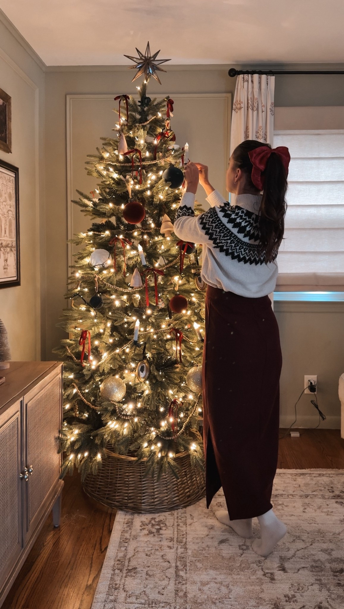 decorating the Christmas tree 

#LTKSeasonal #LTKHome #LTKHoliday