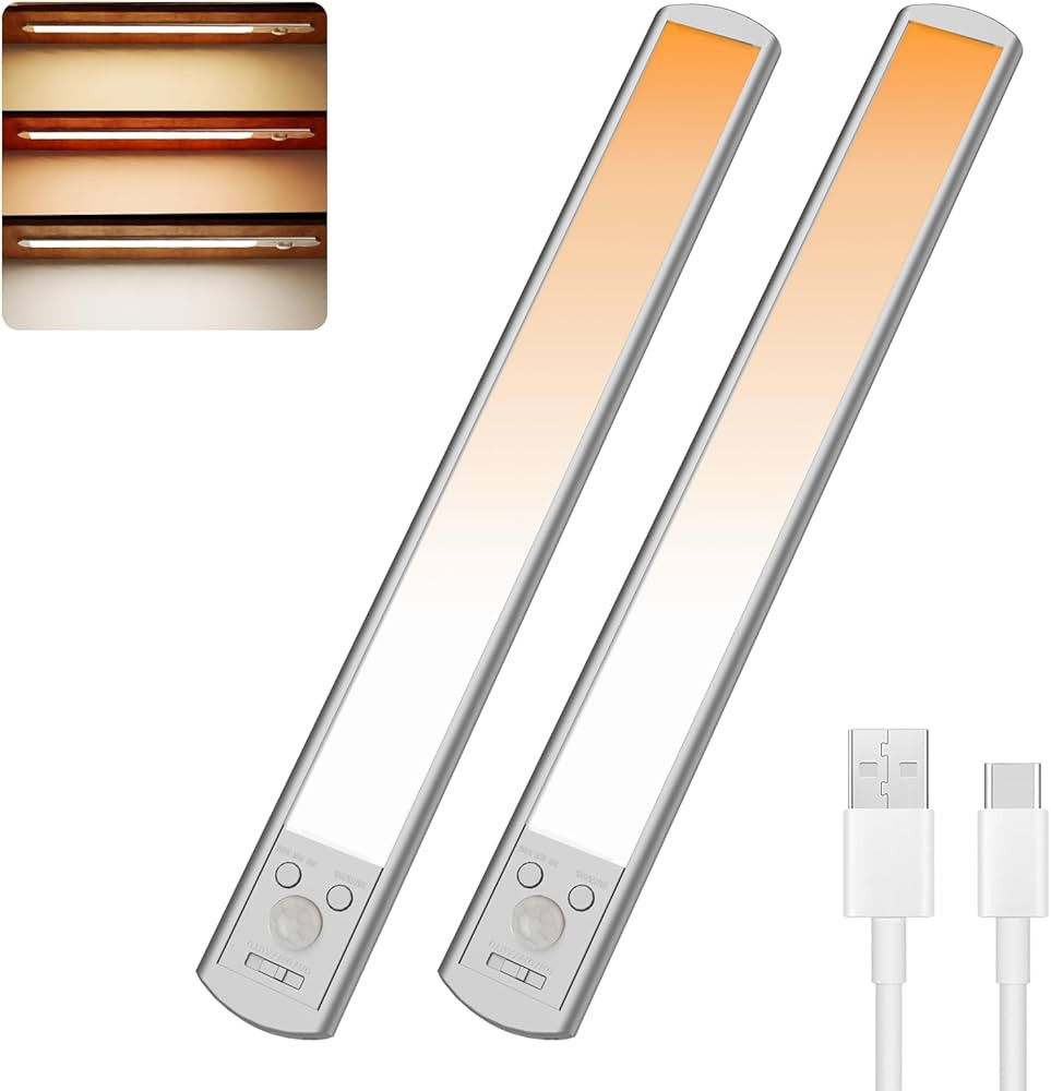 palaro Under Cabinet Lights, 126 LED Motion Sensor Light Indoor, 15.7 Inch Closet Lights, 2200 mA... | Amazon (US)