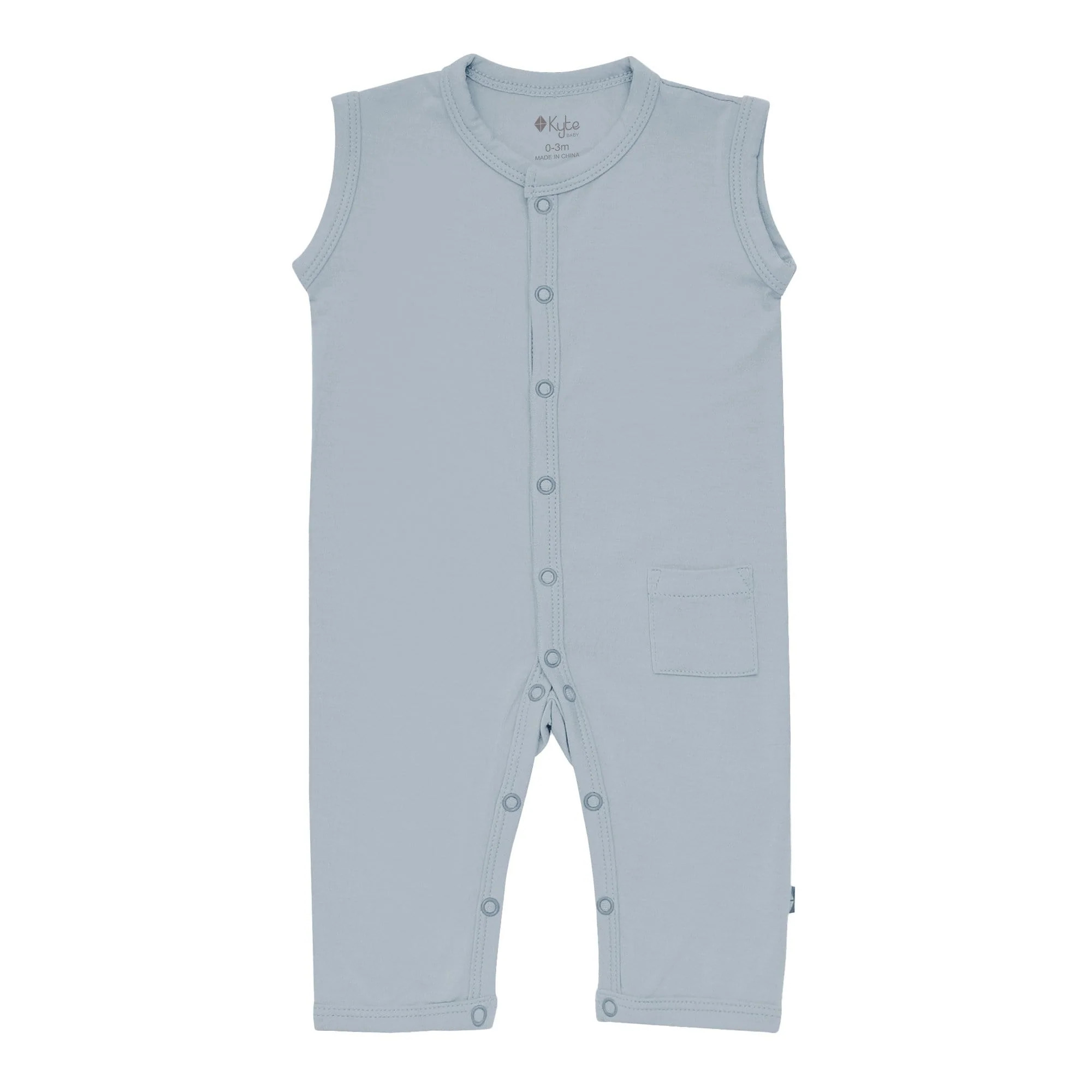 Sleeveless Romper in Fog | Kyte BABY