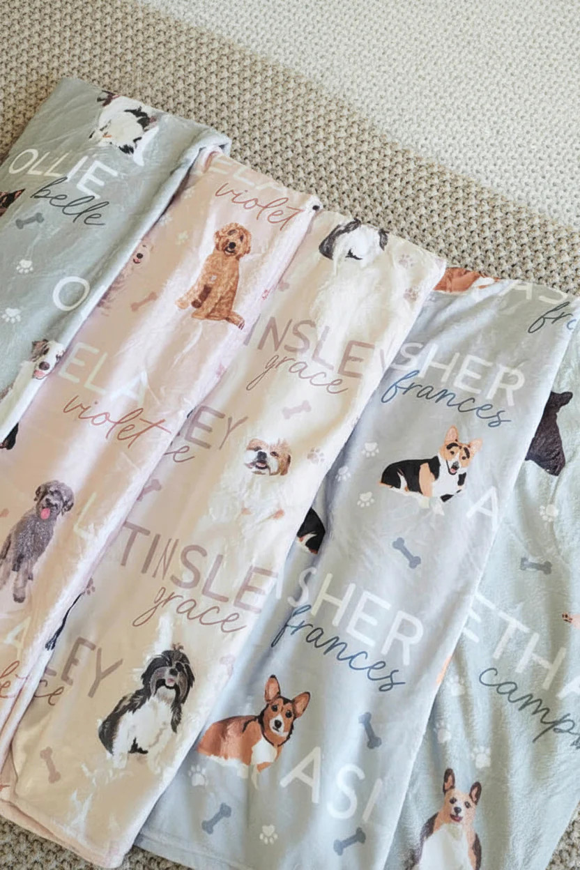 Personalized Kids Blankets | Dog Breeds | Caden Lane