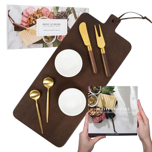The Bamboo Abode Charcuterie Boards Gift Set | Charcuterie Board Set, Brown WoodCheese Board Set - Unique for Mom - House Warming Gifts New Home, Wedding Gifts for Couple | Amazon (US)
