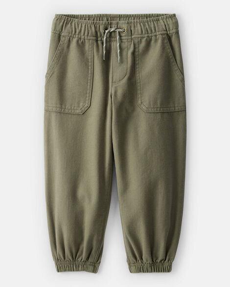 Toddler Boy  Herringbone Woven Pull-On Jogger - Green | Carter's Inc