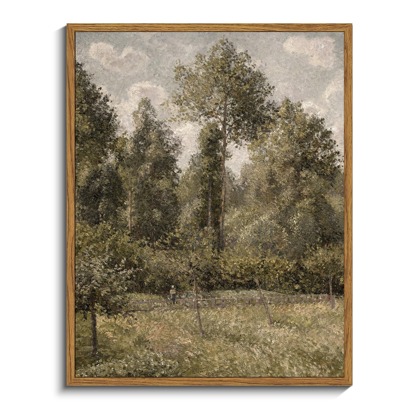 InSimSea Framed Canvas Prints Art Vintage Decor, Farmhouse Wall Art, Poplars Oil Pantings Wall Pi... | Amazon (US)