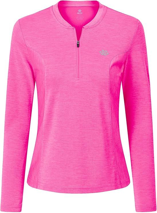 MoFiz Women's UPF 50+ Sun Protection Zip Up Long Sleeve Golf Tennis Hiking Shirt | Amazon (US)