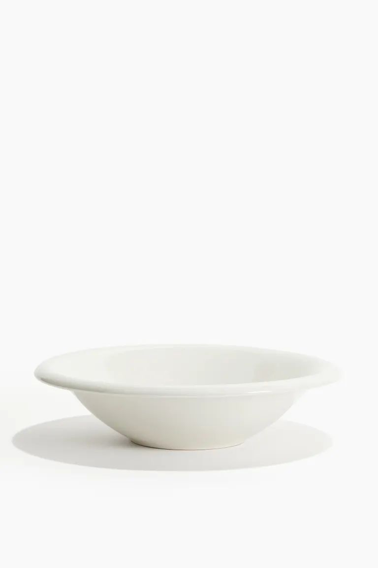 Large Stoneware Serving Bowl - White - Home All | H&M US | H&M (US + CA)