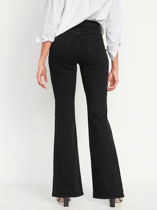 High-Waisted Wow Black Flare Jeans for Women | Old Navy (US)