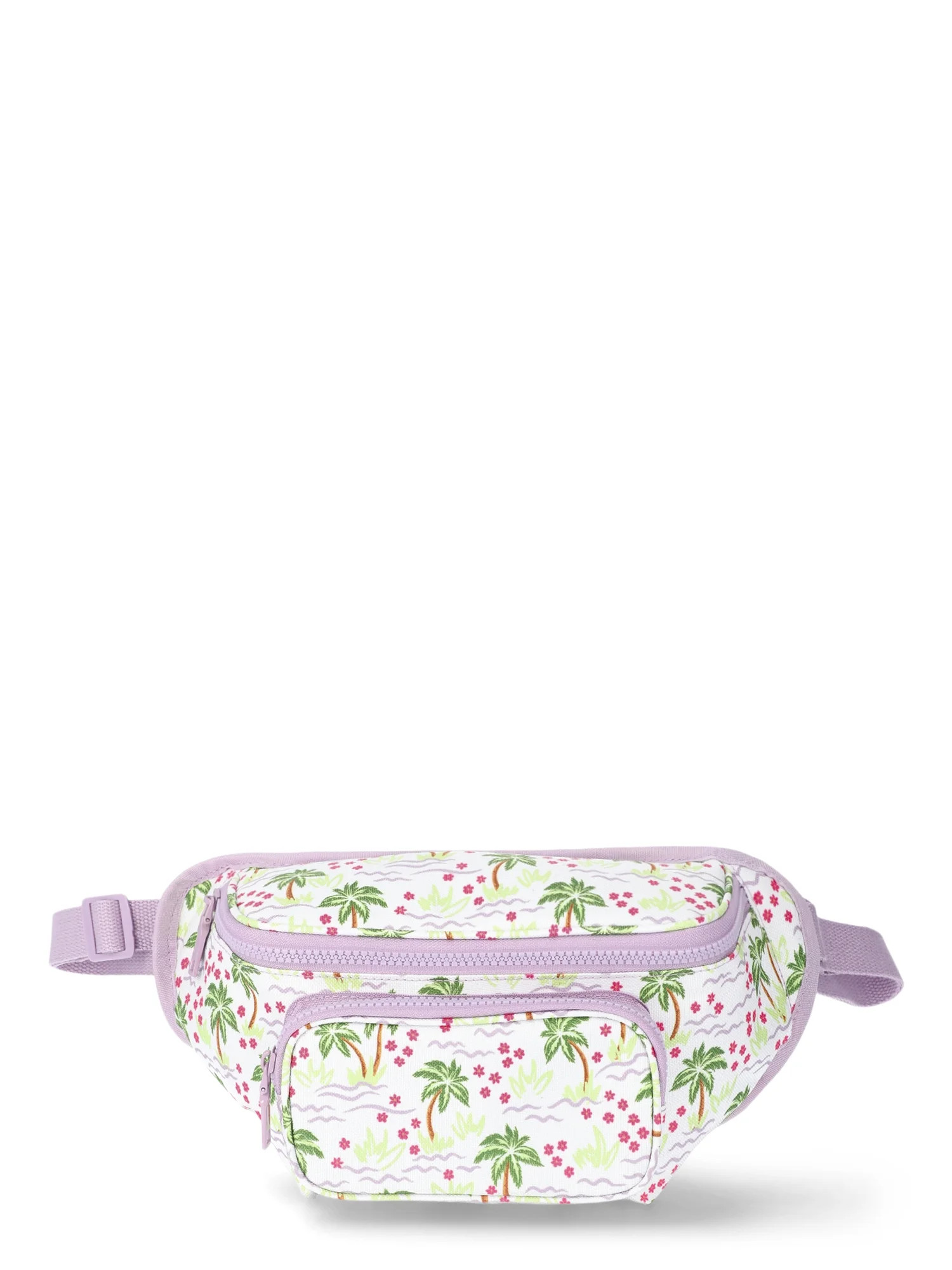 No Boundaries Beach Cooler Fanny Pack, White Palm, Women’s | Walmart (US)
