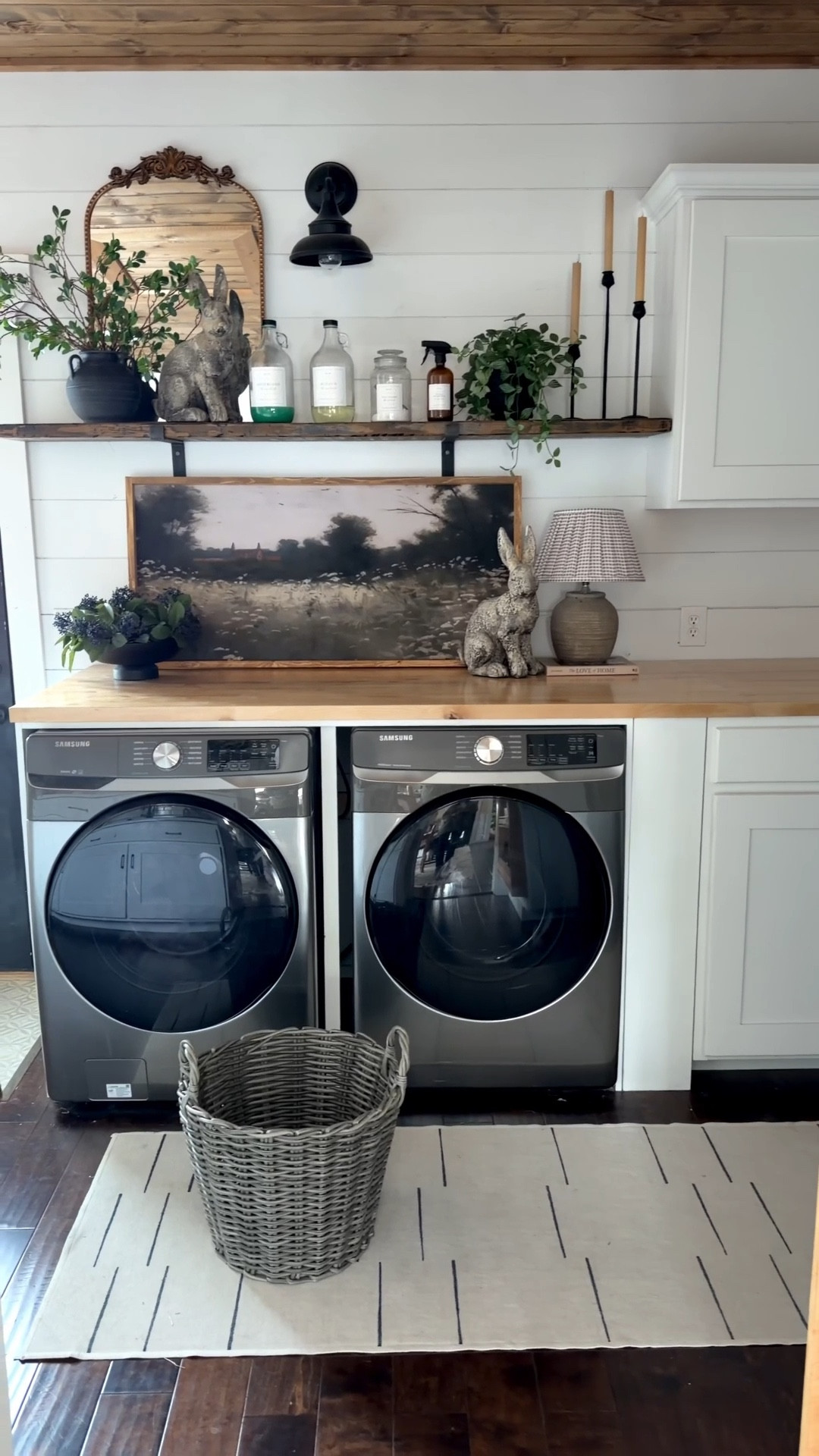 Happy Thursday everyone! Sharing another reel of laundry room 🤪 because it hasn’t been sunny enough to shoot my Spring bedroom and bathroom! I’ll hopefully be able to soon! 🌿🐰💕

 Have a super happy day friends! 

#betterhomesandgardens #countryliving #southernliving #springdecor #laundryroom

#LTKHome #LTKSpringSale #LTKSeasonal