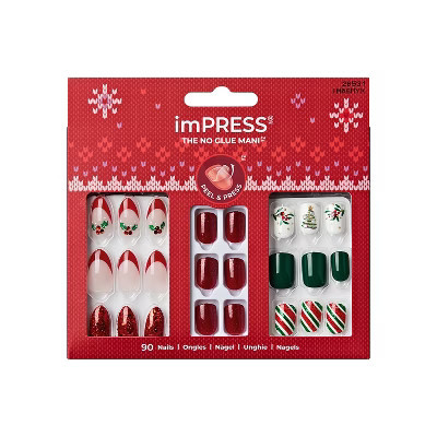 imPRESS Press-On Manicure Nail Polish Holiday Gift Set 11 - 96ct | Target