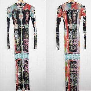 Skims Summer Mesh Long Sleeve Dress Orchid Cabinet Size XS | Poshmark