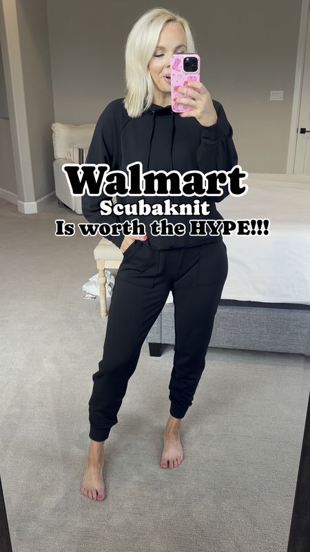 Walmart scubaknit is legit SO GOOD!!!!! It feels exactly like spanx air essentials but 1/4 of the price! It’s restocked in lots of sizes and colors! Wearing a medium 

#LTKFindsUnder50 #LTKStyleTip #LTKVideo