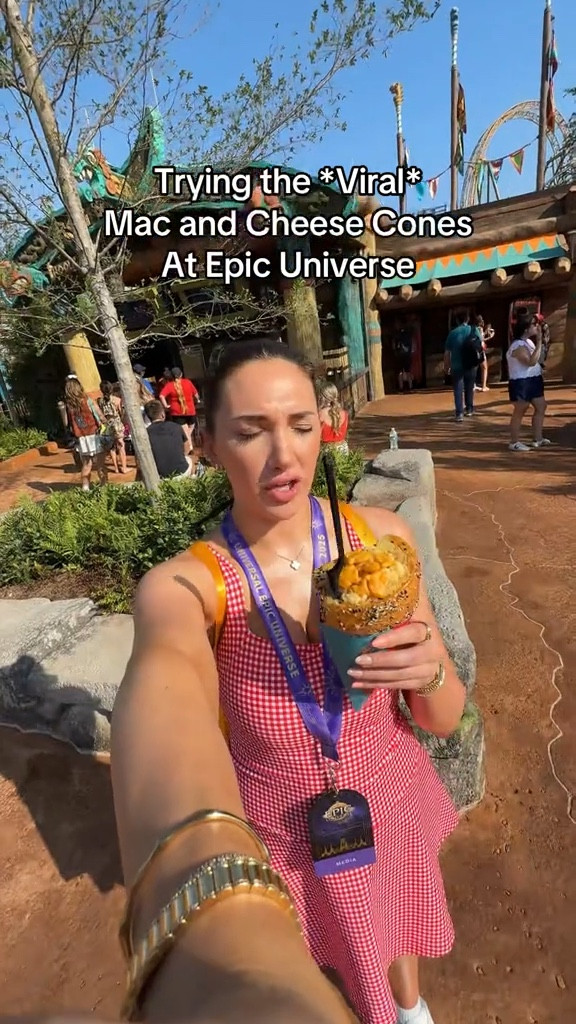 Trying the viral Mac and cheese cones at Epic Universe at 9am

#LTKStyleTip #LTKTravel #LTKSeasonal