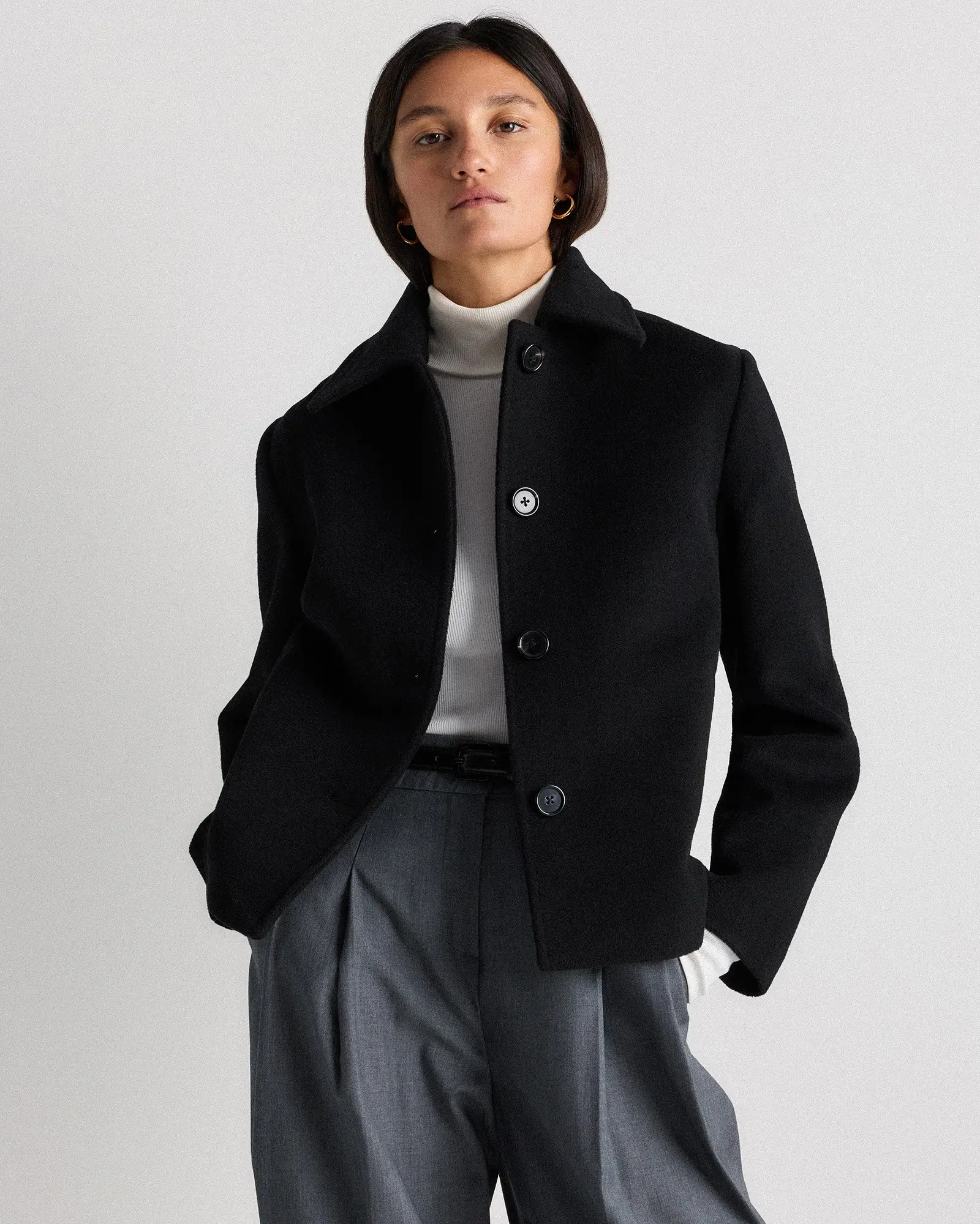 Wool Cashmere Short Coat | Quince