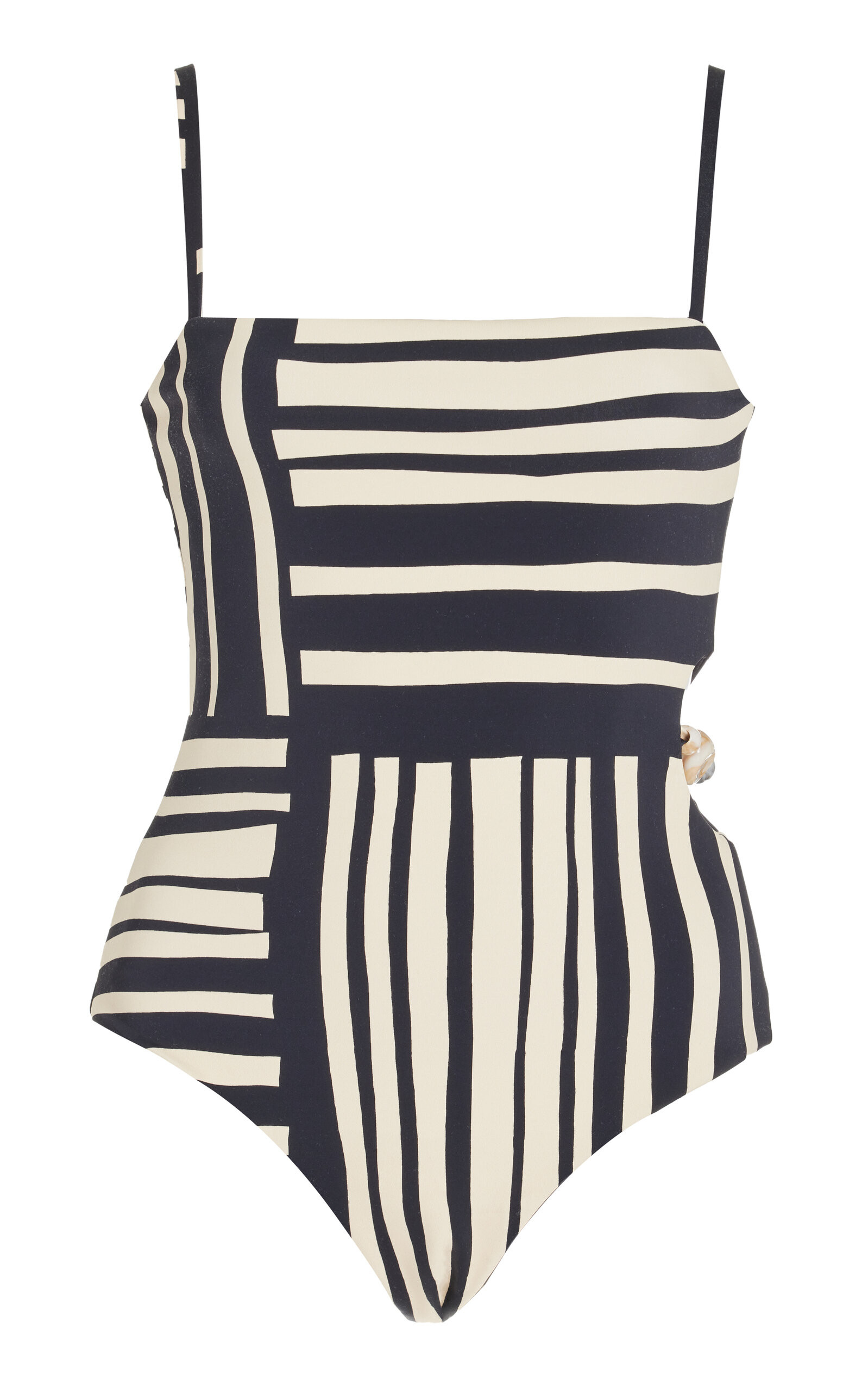 Linocut Beaded Cutout One-Piece Swimsuit | Moda Operandi (Global)