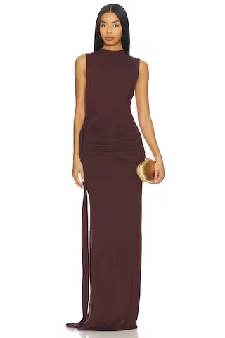 MORE TO COME Stacie Maxi Dress in Dark Brown from Revolve.com | Revolve Clothing (Global)