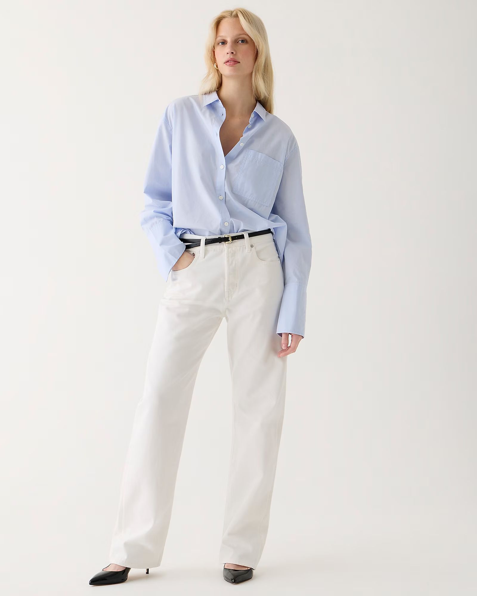 Point Sur loose straight jean in white | J. Crew US