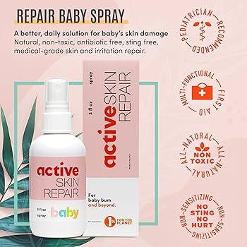 Active Skin Repair Natural, Non-Toxic, No Sting Baby Spray First Aid Safe For Use on Diaper Rash,... | Amazon (US)