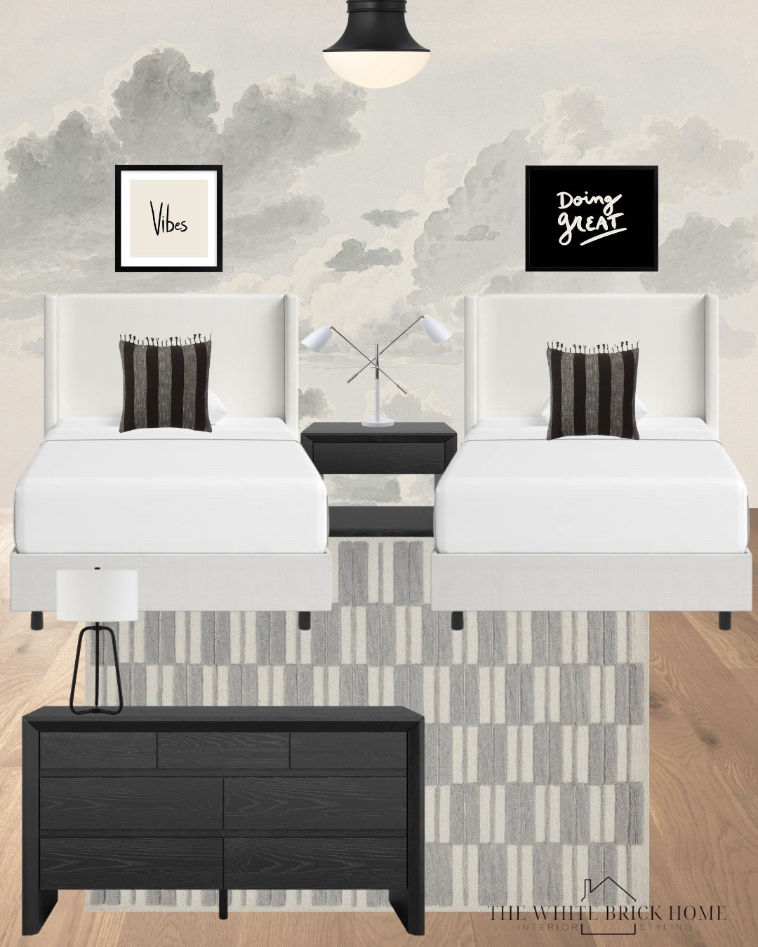 This wall mural is a fun background for behind a bed! I would paint the other walls in the room a light gray. These kiddo beds ship for free from Wayfair, along with this coordinated dresser / nightstand pairing. 
❤️❤️
Kids room, shared kids room,
Boys room, boys bedroom, kids bedroom furniture,
Boys room bed, boys room nightstand, boys room rug, area rug, boys room wall art, boys room wall mural, boys room dresser, boys room nightstand, boys bedroom lighting, boys bedroom ideas, modern kids room, modern boys bedroom, Wayfair kids bedroom, Etsy wall mural, minted, target 


#LTKKids #LTKSeasonal #LTKHome