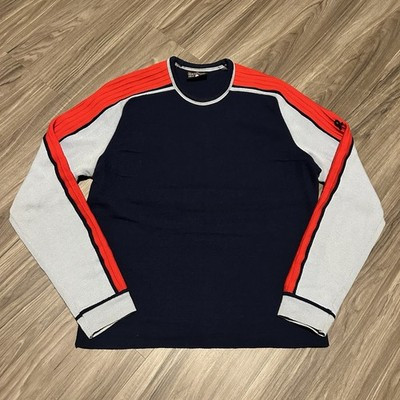 Vintage Demetre Pure Virgin Wool Ski Sweater Red And Navy Striped Men’s Large | eBay US