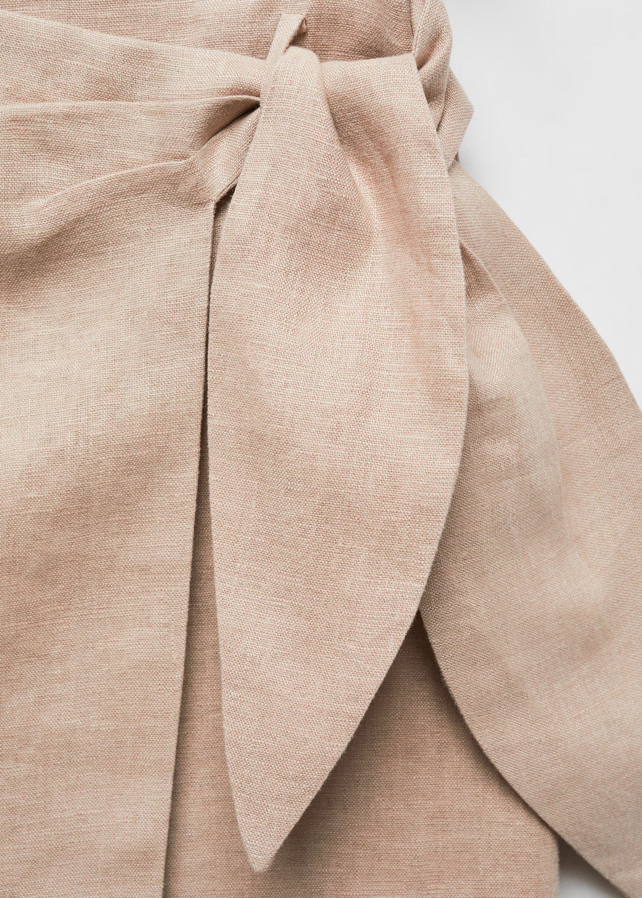 Linen sarong skirt | MANGO (US)